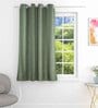 Green Premium Jute Solid 5ft Light Filtering Eyelet Window Curtain (1 Pc)