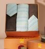 Green Assorted 144 TC Cotton Queen Size Bedsheet with 2 Pillow Covers,2 Bath Towels and 1 Box