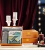Green Assorted 200 TC Cotton King Bedsheet With 2 Pillow Covers,2 Bath Towels and Box