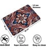 Geometric Floral Printed Rubber 22x14 Inches Anti Skid Bath Mat
