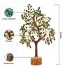 Green Quartz Stone Fortune Crystal Tree Showpiece