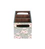 Green Rose Mdf Wood Square 1 Pcs Cutlery Holder