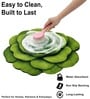 Green Rose Rubber 26x27 Inches Anti Skid Bath Mat