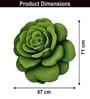 Green Rose Rubber 26x27 Inches Anti Skid Bath Mat