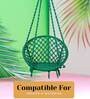 Round Fabric Swing in Green Colour with Chain