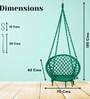 Round Fabric Swing in Green Colour with Chain
