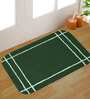 Green Solid Rubber 23 x 15 Inches Hand Tufted Door Mat