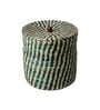Green Sabai Grass Multi Purpose  Basket With Lid