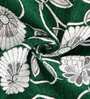 Green Polycotton Semisheer 7 Feet Eyelet Curtain (Set of 2)