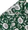 Green Polycotton Semisheer 7 Feet Eyelet Curtain (Set of 2)