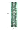 Green Floral Polyester 7 Ft Semisheer Eyelet Door Curtains (Set of 2)