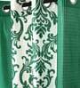 Green Floral Polyester 7 Ft Semisheer Eyelet Door Curtains (Set of 2)