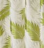 Green Floral Polyester 9 Ft Semisheer Eyelet Door Curtains (Set of 2)