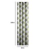Green Floral Polyester 9 Ft Semisheer Eyelet Door Curtains (Set of 2)