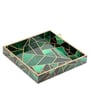 Green Engineered Wood Square Serving Tray