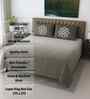 Green Shade Abstract 400 TC Cotton SuperKing Sized Double Bedsheet with 2 Pillow Covers Luxury Series Collection