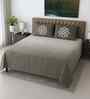 Green Shade Abstract 400 TC Cotton SuperKing Sized Double Bedsheet with 2 Pillow Covers Luxury Series Collection