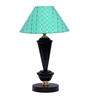 Green Shade Table Lamp With Metal Base
