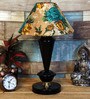 Multicolor Shade Table Lamp With Metal Base