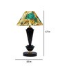 Multicolor Shade Table Lamp With Metal Base