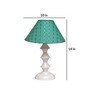 Green Shade Table Lamp With Metal Base