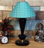Green Shade Table Lamp With Metal Base