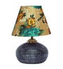 Multicolor Shade Table Lamp With Terracotta Base