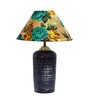 Multicolour Shade Table Lamp With Terracotta Base