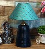 Green Shade Table Lamp With Terracotta Base