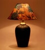 Multicolor Shade Table Lamp With Terracotta Base