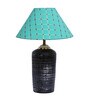 Green Shade Table Lamp With Terracotta Base