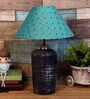 Green Shade Table Lamp With Terracotta Base