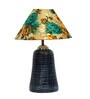 Multicolor Shade Table Lamp With Terracotta Base