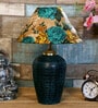 Multicolor Shade Table Lamp With Terracotta Base