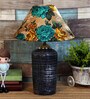 Multicolour Shade Table Lamp With Terracotta Base