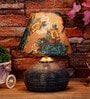 Multicolor Shade Table Lamp With Terracotta Base