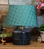 Green Shade Table Lamp With Terracotta Base
