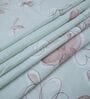 Green Shade Floral 400 TC Cotton Double Queen Size Bedsheet With 2 Pillow Covers