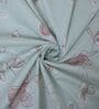 Green Shade Floral 400 TC Cotton Double Queen Size Bedsheet With 2 Pillow Covers