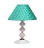 Green Shade Table Lamp With Metal Base