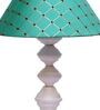 Green Shade Table Lamp With Metal Base