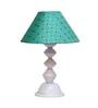 Green Shade Table Lamp With Metal Base