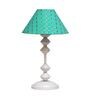 Green Shade Table Lamp With Metal Base
