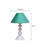 Green Shade Table Lamp With Metal Base