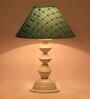 Green Shade Table Lamp With Metal Base