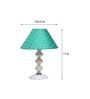 Green Shade Table Lamp With Metal Base