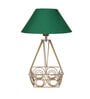 Green Shade Table Lamp With Metal Base