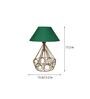 Green Shade Table Lamp With Metal Base