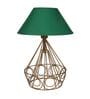 Green Shade Table Lamp With Metal Base