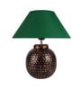 Green Shade Table Lamp With Metal Base